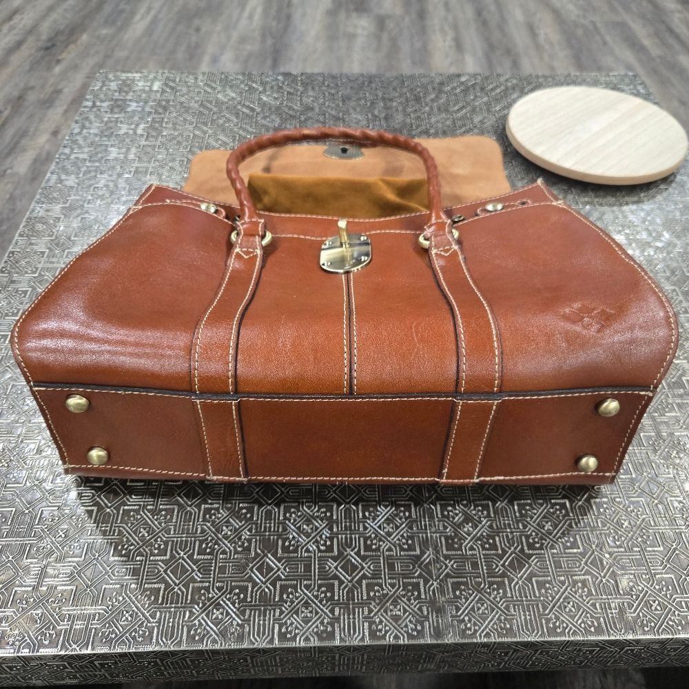 🐢 Patricia Nash Vienna Satchel In Congniac Brown Finish. - Picture 11 of 16